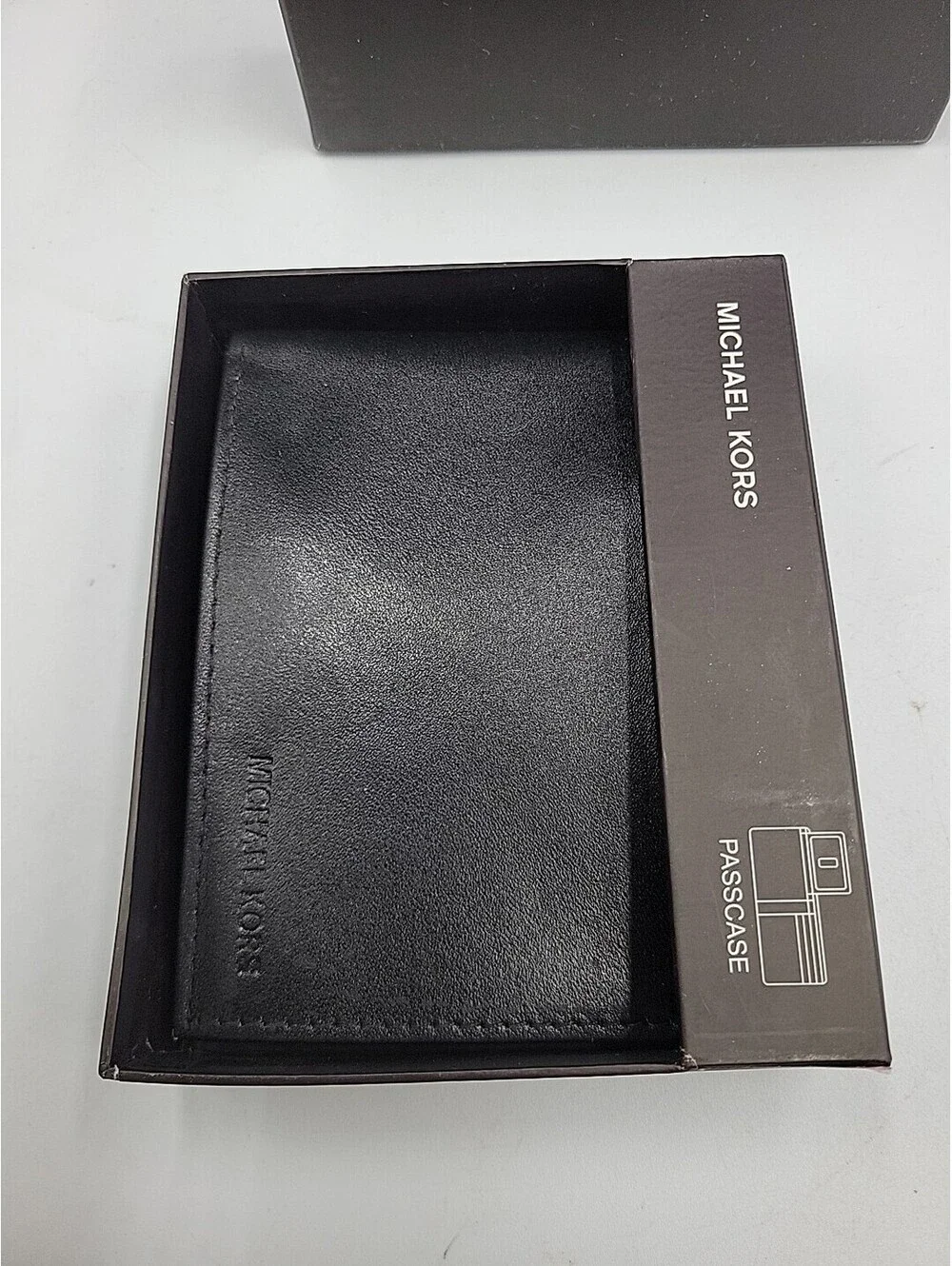 MICHAEL KORS MEN'S BLACK GENIUINE LEATHER ANDY 86F9LAND0L NIB